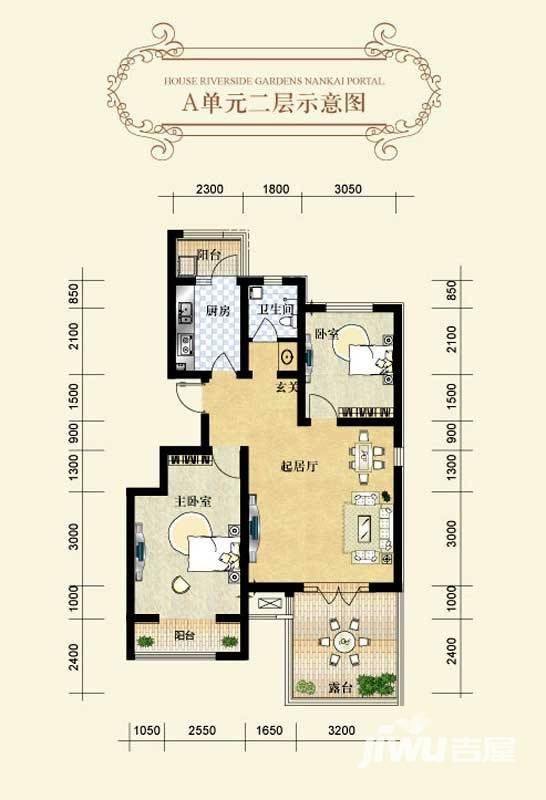 弘祥家园普通住宅95㎡户型图