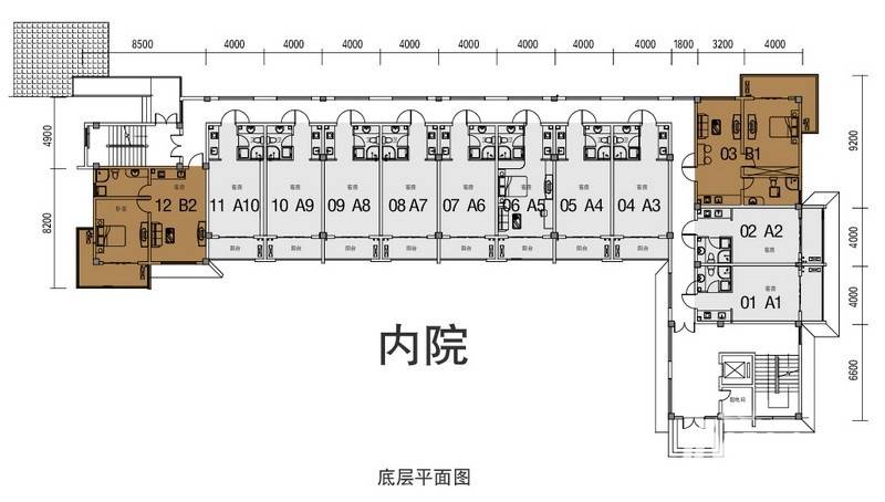 徽州庄园普通住宅50㎡户型图