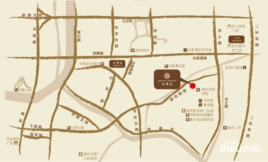 云峰苑位置交通图