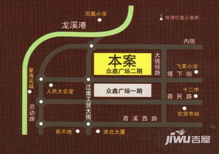 众鑫广场二期位置交通图