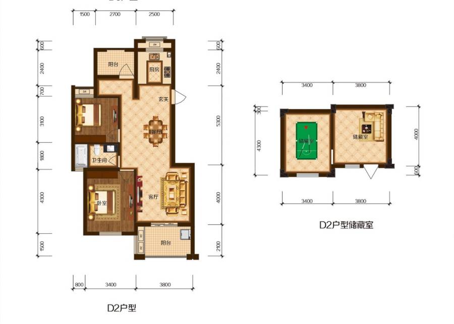 玲珑湾玲珑湾:花园洋房d2a户型 2房厅1厨1卫 建筑面积约90.0㎡