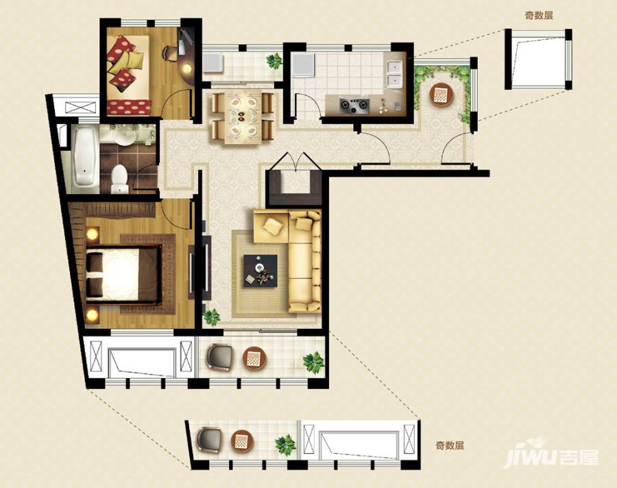 亿丰赛格数码城普通住宅91㎡户型图