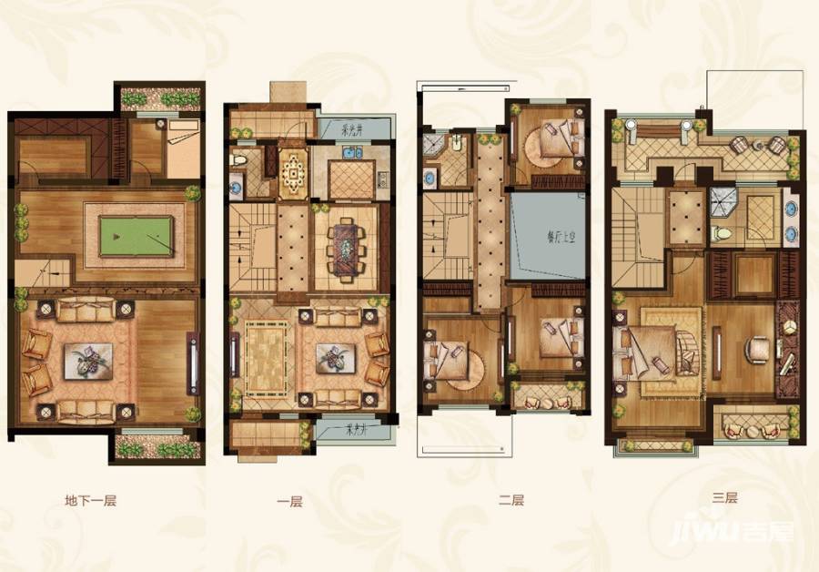 首创逸景别墅-联排218㎡户型图