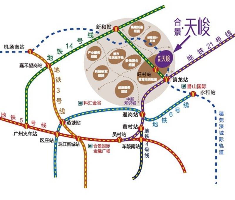 广州合景UONE位置交通图