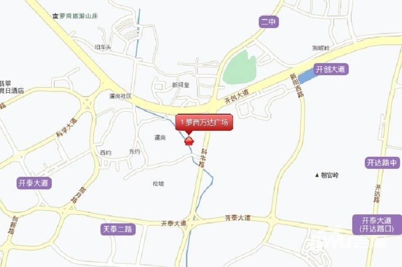 广州萝岗万达广场位置交通图图片