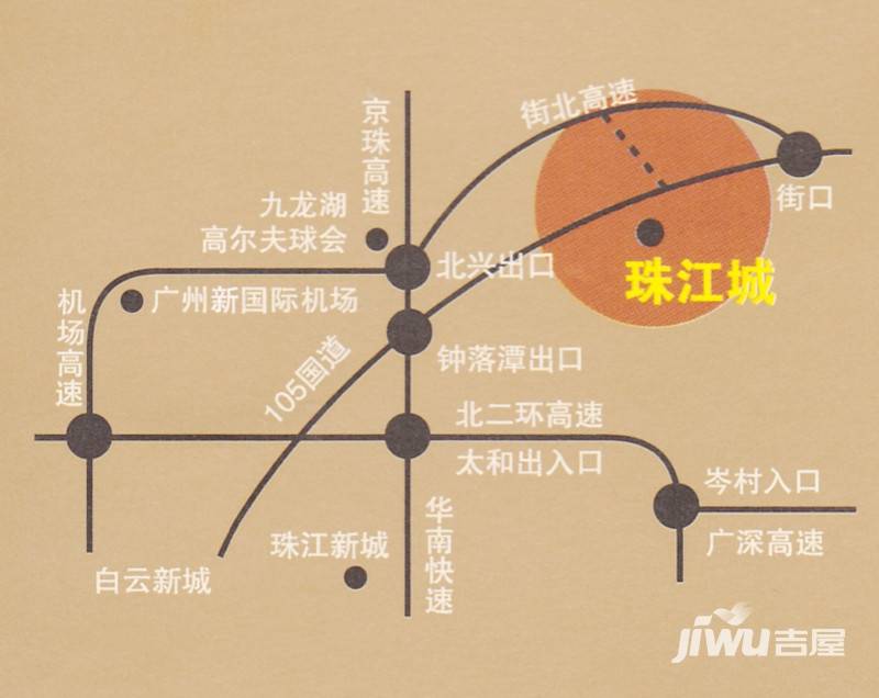 珠江壹城国际城位置交通图