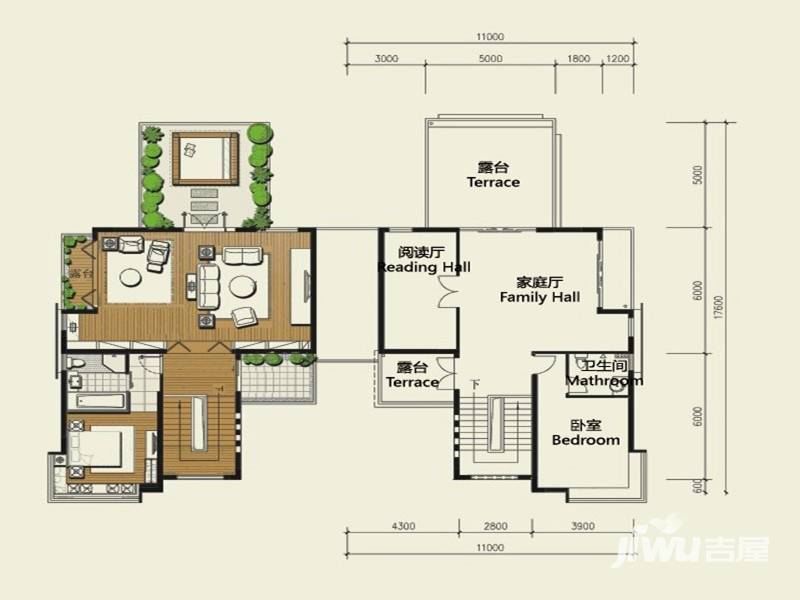 侨建御溪谷5室4厅5卫491.4㎡户型图