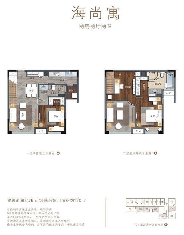 南沙金茂湾普通住宅75㎡户型图