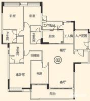 越秀·可逸江畔(商用)5室2厅3卫198㎡户型图