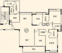 越秀·可逸江畔(商用)5室2厅4卫196㎡户型图