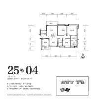 越秀·可逸江畔(商用)3室2厅2卫135㎡户型图