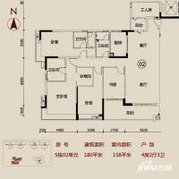 越秀·可逸江畔(商用)4室2厅3卫191㎡户型图