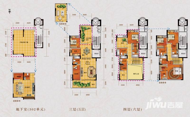 豪进山湖珺璟普通住宅502㎡户型图