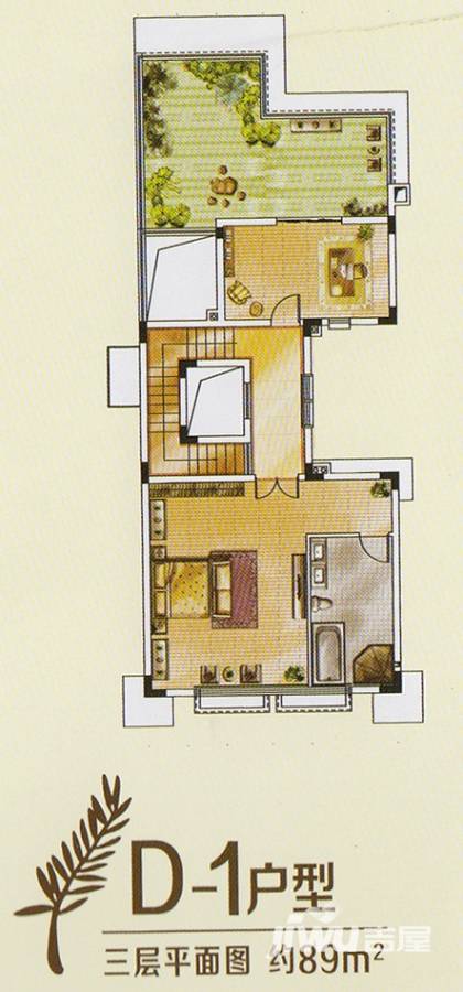 金地公园上城普通住宅89㎡户型图