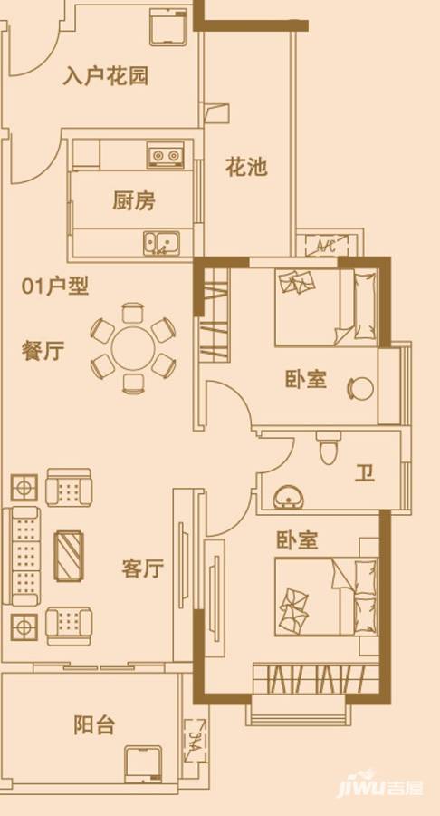 云山名都普通住宅94㎡户型图