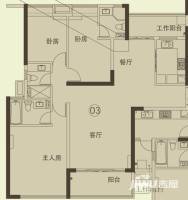 星晨时代豪庭3室2厅2卫143.6㎡户型图