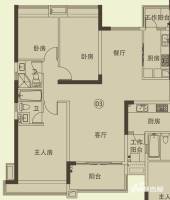 星晨时代豪庭3室2厅2卫130.7㎡户型图