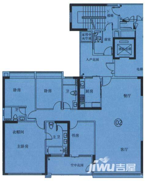 星晨时代豪庭4室2厅0卫232㎡户型图