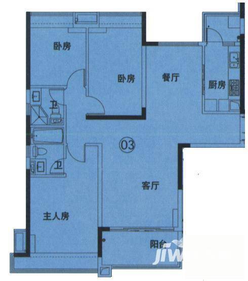 星晨时代豪庭3室2厅0卫户型图