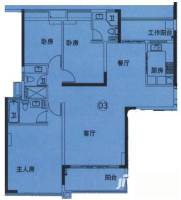 星晨时代豪庭3室2厅0卫144.3㎡户型图