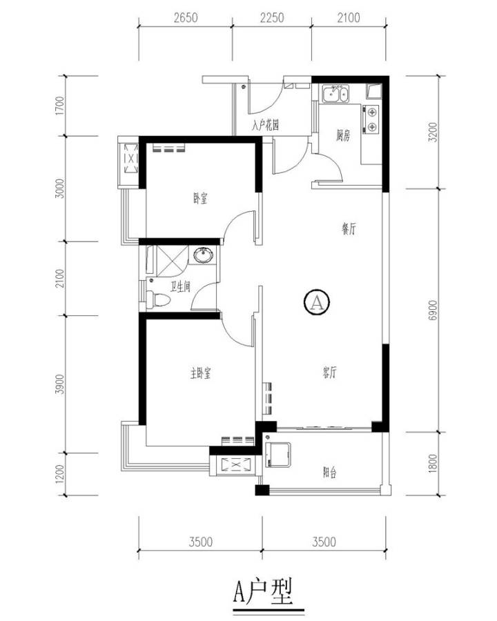 尚东阳光普通住宅85㎡户型图