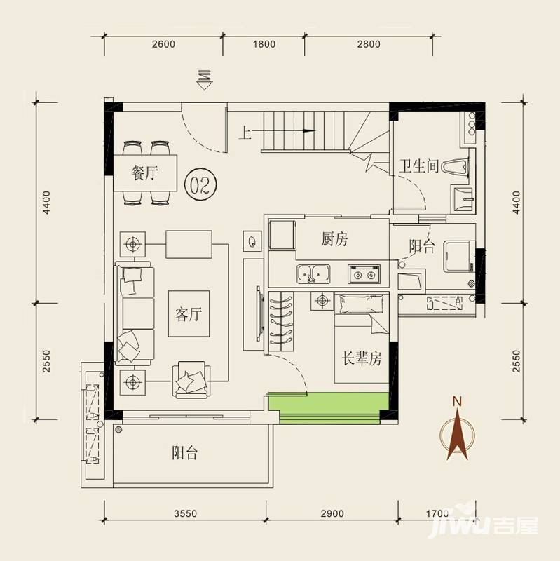 海伦春天普通住宅92㎡户型图