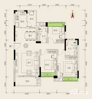 海伦春天3室2厅2卫110㎡户型图