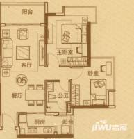 海伦春天2室2厅1卫77.4㎡户型图