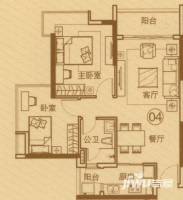 海伦春天2室2厅1卫76.9㎡户型图