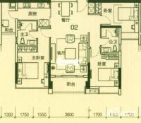 海伦春天普通住宅107㎡户型图