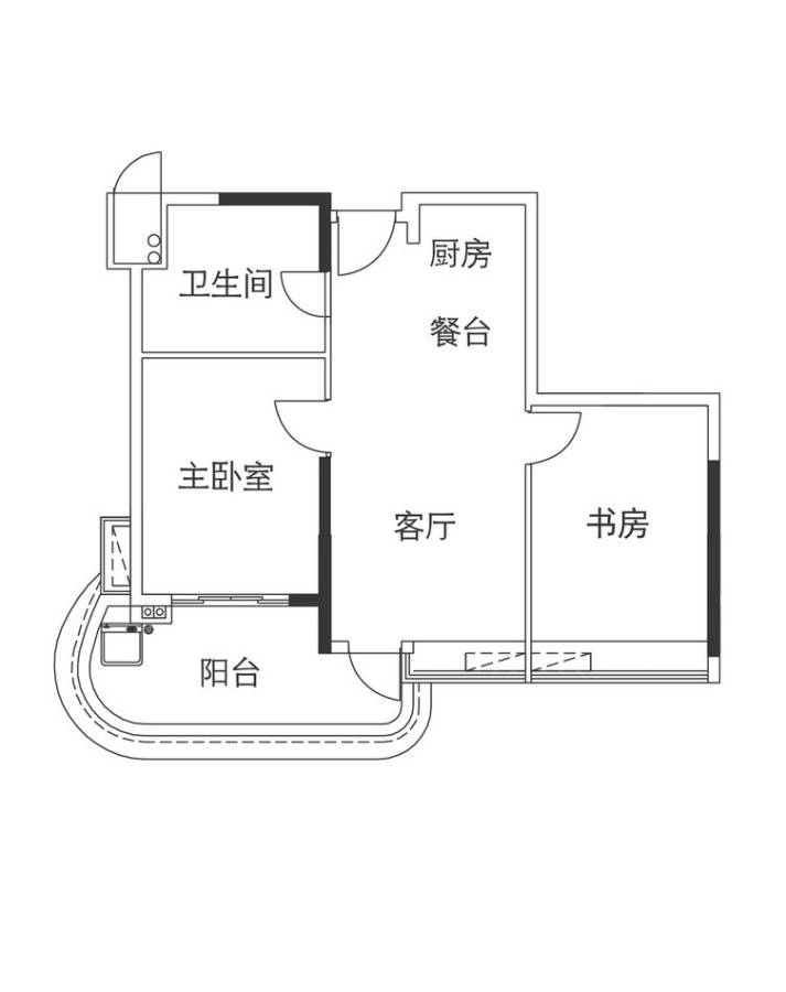 雅居乐富春山居普通住宅86.8㎡户型图