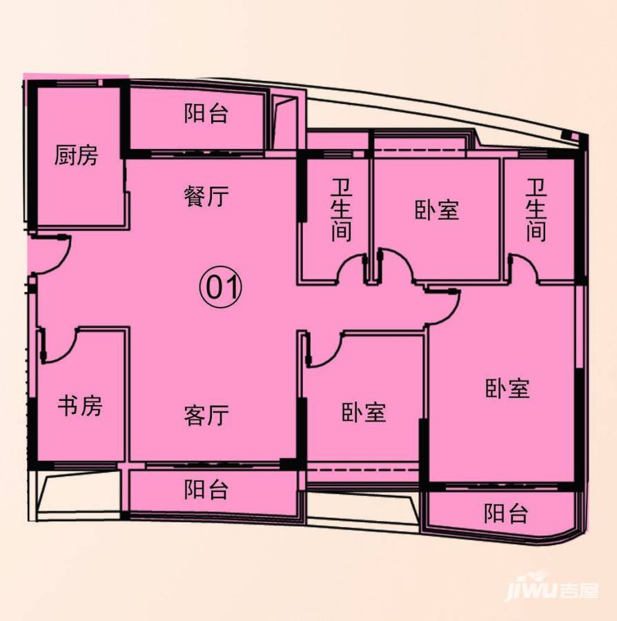 庄士映蝶蓝湾4室2厅0卫137㎡户型图