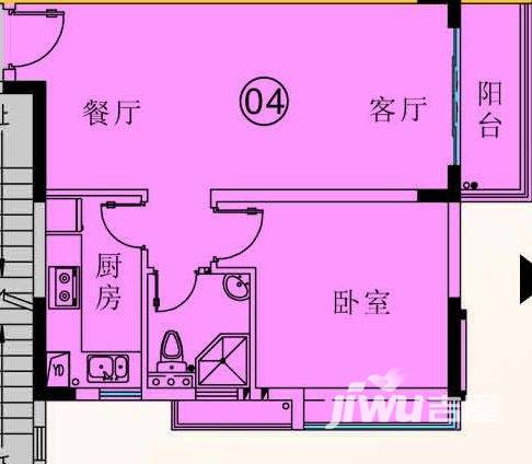 庄士映蝶蓝湾普通住宅57㎡户型图