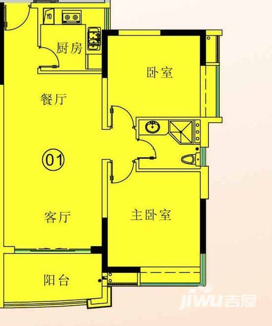 庄士映蝶蓝湾普通住宅81㎡户型图