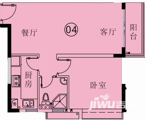 庄士映蝶蓝湾普通住宅57㎡户型图