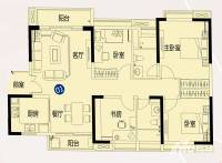 中国铁建荔湾国际城4室2厅2卫132㎡户型图