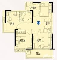 中国铁建荔湾国际城普通住宅82㎡户型图