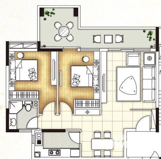 一品湖山普通住宅93.1㎡户型图