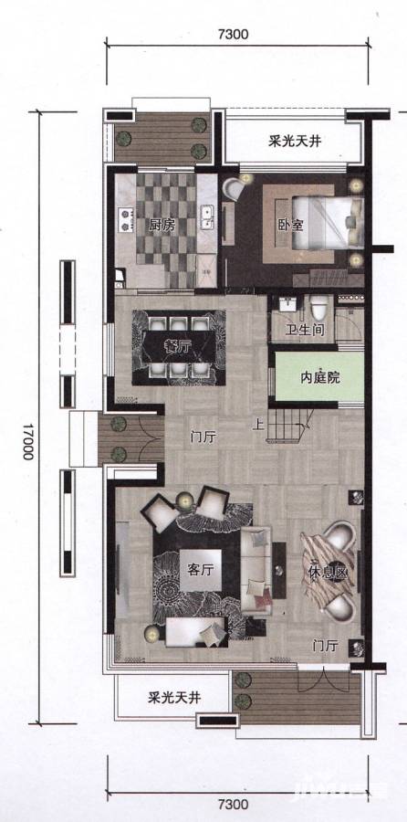 时代南湾普通住宅230㎡户型图