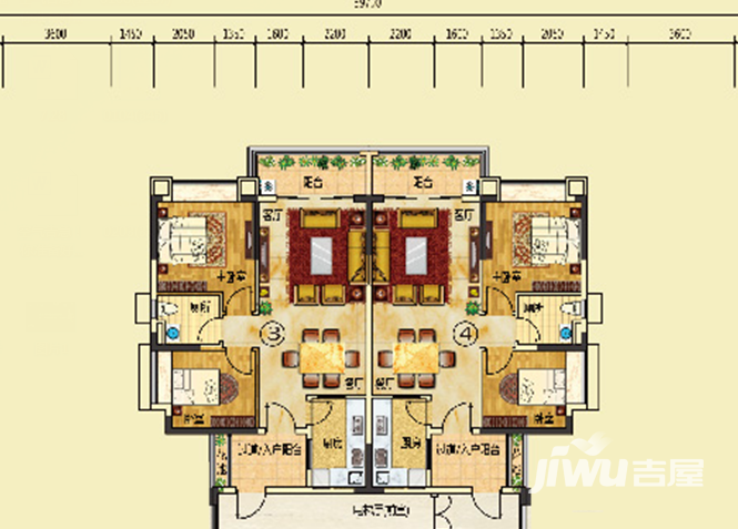 珠光流溪御景别墅普通住宅76㎡户型图