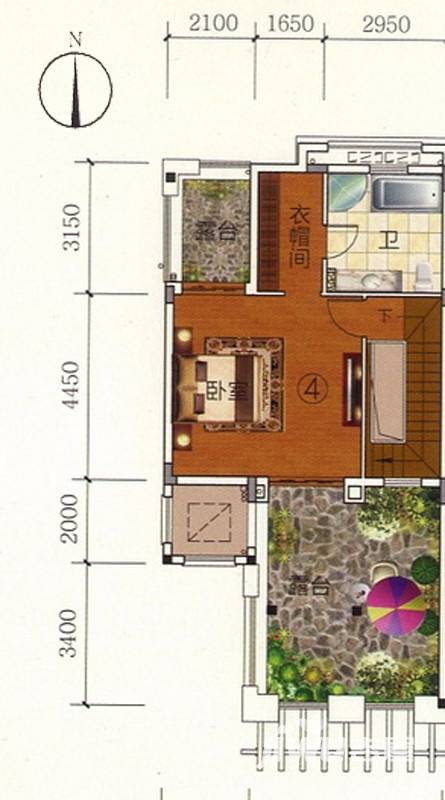 富力金港城5室2厅0卫232㎡户型图