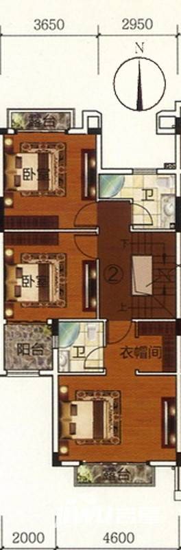 富力金港城5室2厅0卫185㎡户型图