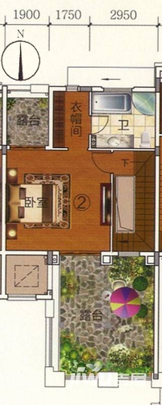 富力金港城5室2厅0卫185㎡户型图