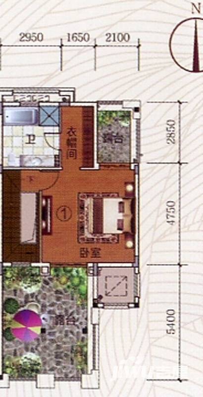 富力金港城5室2厅0卫223㎡户型图