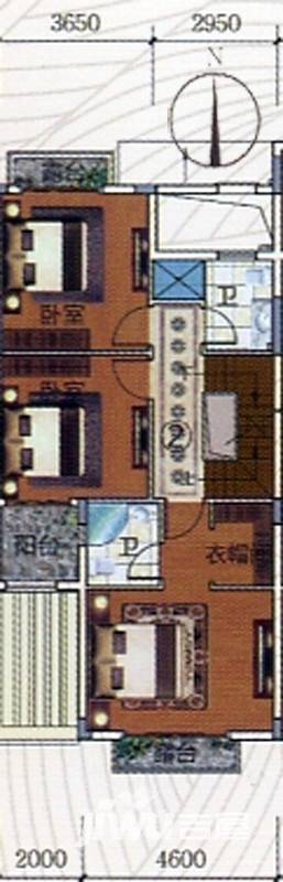 富力金港城5室2厅0卫223㎡户型图