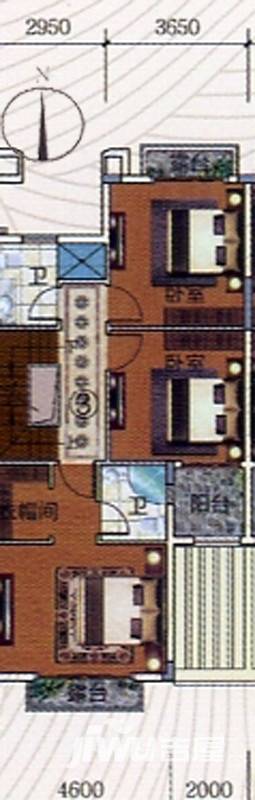 富力金港城5室2厅0卫223㎡户型图