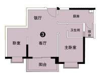 合和新城2室2厅1卫户型图
