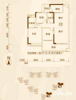 越秀·滨海珺城3室2厅2卫122㎡户型图