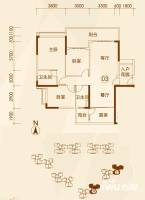 越秀·滨海珺城3室2厅2卫124㎡户型图