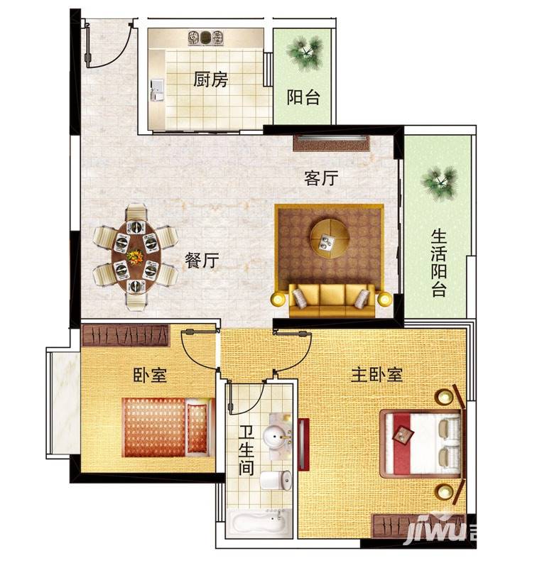 狮峰公馆普通住宅89㎡户型图